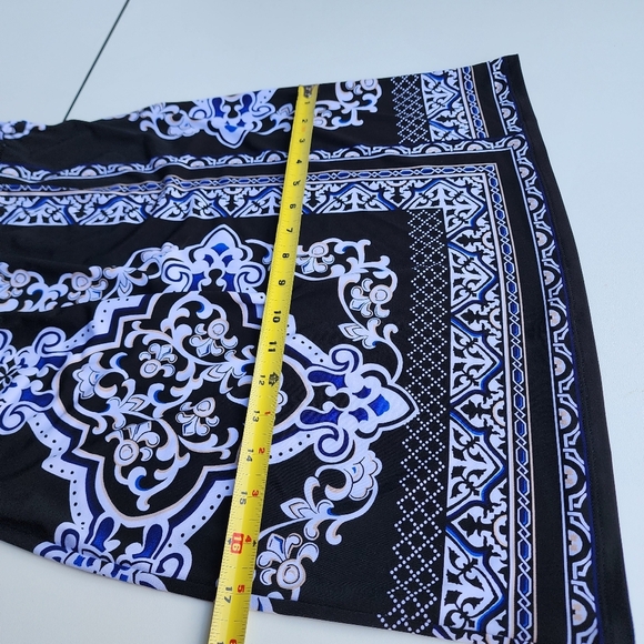 White House Black Market WHBM Blue Floral Print Strapless Dress XXS - Picture 11 of 14